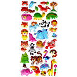 Sticker Kabartmalı Stiker Defter, Planlayıcı Etiket (limlra-026) - 17X9 cm - Zoo Orman Hayvanları