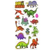 Sticker Kabartmalı Stiker Defter, Planlayıcı Etiket (lrf-004) - 17X9 cm -  Sevimli Dinazor