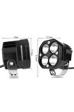 Offroad Sis Lambası 4 Led 20w Beyaz Cree Led Motorsiklet Uyumlu Çift Fiyatı