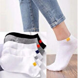 5 Çift Sevimli çizgili Desenli unısex çorap dikişli ayak bileği düşük kesim genç Çorabı  36-40