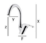 Lavabo Bataryası 360 Derece Oynar Başlıklı Banyo Bataryası 5 YIL Garantili Lavabo Musluğu
