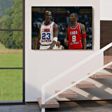Michael Jordan ve Kobe Bryant Kanvas Tablo-5153