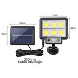 SOLAR PANELLİ HAREKET SENSÖRLÜ ÜÇ MODLU DUVAR LAMBASI
