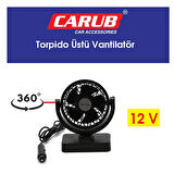 Vantilatör 12V Torpido ÜstüTekli Fan Ayarlı