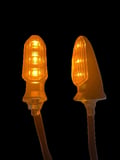 Carub Motosiklet Sinyal Lamba Üniversal 12V Beyaz Cam Sarı Led 2'Li