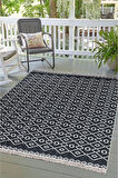 Arya Vl Çift Taraflı,katlanabilir,yıkanabilir,yüksek Kalite Pamuk Salon,oturma Odası,balkon Kilim Krem-Antrasit 3