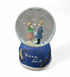 8 cm Müzikli Işıklı  Romantik Aşıklar Kar Küresi 4419