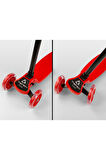 T212-K Katlanabilir Led Işıklı Scooter / 4 Kademe Ayarlanabilir Yükseklik Ayarı (55-70 CM) / Arka Fren
