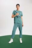 DeFactoFit Oversize Premium Bisiklet Yaka Sporcu Kısa Kollu Tişört B5536AX24SPGN1191