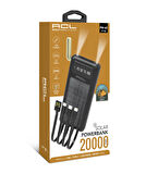 p W-60 20000 mAh Hızlı Şarj Powerbank Siyah