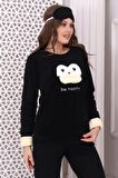 Fwn 3028 Peluş Welsoft Polar Kışlık Yumoş Kadın Pijama Takımı