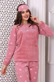 Fawn 3024 Peluş Welsoft Polar Kışlık Yumoş Kadın Pijama Takımı