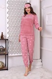 Fawn 3024 Peluş Welsoft Polar Kışlık Yumoş Kadın Pijama Takımı