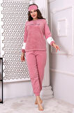 Fwn 3012 Peluş Welsoft Polar Kışlık Yumoş Kadın Pijama Takımı