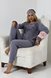 Fawn 3012 Peluş Welsoft Polar Kışlık Yumoş Kadın Pijama Takımı