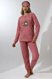 Fawn 5014 Peluş Welsoft Polar Kışlık Yumoş Kadın Pijama Takımı