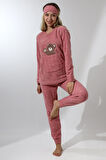 Fawn 5014 Peluş Welsoft Polar Kışlık Yumoş Kadın Pijama Takımı