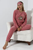 Fawn 5014 Peluş Welsoft Polar Kışlık Yumoş Kadın Pijama Takımı
