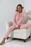 Fawn 5019 Peluş Welsoft Polar Kışlık Yumoş Kadın Pijama Takımı Love