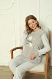 Fwn 3303 Peluş Welsoft Polar Kışlık Yumoş Yıldızlı Kadın Pijama Takımı