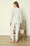 Fwn 3303 Peluş Welsoft Polar Kışlık Yumoş Yıldızlı Kadın Pijama Takımı