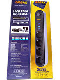 Termal Akım Korumalı GB-103 Uzatma Kablosu MG-101 10A-2500W