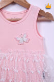 Babyhola %100 Pamuk Kız Bebek Tek Kat Elbise Atlet Badi 3528