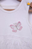 Babyhola %100 Pamuk Kız Bebek Tek Kat Elbise Atlet Badi 3528