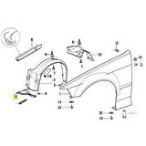 BMW E36 ÖN SAĞ DAVLUMBAZ KÜREK BAKALİTİ OEM NO 51711977118
