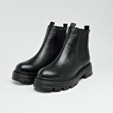 Hakiki Deri Kısa Topuklu Kadın Bot