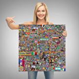 Reddit R/place Kanvas Tablo, Elraenn Twitch Kanvas Tablo, Reddit Savunma Hattı Kanvas Tablo-5173