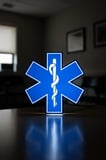 Tıbbın Yıldızı / Star of Life Tasarımlı Dekoratif Aydınlatma