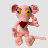 Uretti - Tuğba 9352 - El Yapımı Amigurumi Pembe Panter 55 cm - Pembe