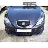 Seat Leon Mk2 Cupra R Uyumlu Ön Lip Mat Siyah Ön Tampon Lip