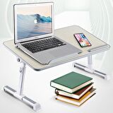 Coofbe Yükseklik Ayarlı El Destekli Laptop Sehpası Notebook Laptop Standı Diz Üstü Çalışma Masası
