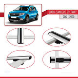Dacia Sandero Stepway 2 2012-2020 Arası ile Uyumlu BASIC Model Ara Atkı Tavan Barı Gri 2 Adet