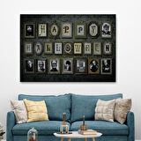 Ürpertici Karakterler Vintage Korku Filmi Cadılar Bayramı Gotik Duvar Tablosu-5195