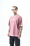 Erkek The Standard Baskılı Oversize T-Shirt Mürdüm