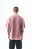 Erkek The Standard Baskılı Oversize T-Shirt Mürdüm