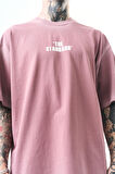Erkek The Standard Baskılı Oversize T-Shirt Mürdüm