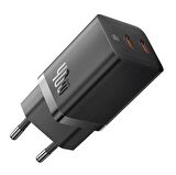 Baseus Gan5 Pro 40W Çift Type-C Girişli Şarj Cihazı İphone 12 13 14 15 Pro Max Şarj Başlık Akım Koruma