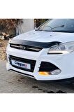 Ford Kuga Ön Kaput Koruyucu Rüzgarlığı 4mm Akrilik (ABS) Piano Black 2013-2016