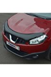 Nissan Qashqai Ön Kaput Koruyucu Rüzgarlığı 4mm Akrilik (abs) Piano Black 2010-2013