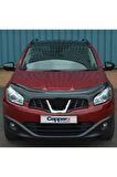 Nissan Qashqai Ön Kaput Koruyucu Rüzgarlığı 4mm Akrilik (abs) Piano Black 2010-2013