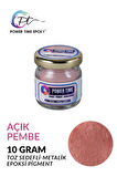 Sedefli Metalik Toz Pigment Boya / Açık Pembe / Epoksi Için 10 GRAM