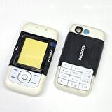 Nokia 5200 Kapak Nokia 5200 uyumlu Siyah Beyaz ön Kapak Arka Kapak Tuş Takımı 