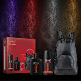STR8 Red Code EDT Parfüm 100ml ve Deodorant 150ml ve Sırt Çantası Seti