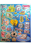 Metalik Sticker Stiker Defter Planlayıcı Etiket (QS006)-25x20 cm- Okul Deney 