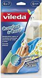 Vileda Comfort & Care Eldiven - Küçük Boy Small Mavi 