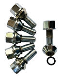 Bijon Krom Kaplı M12 x 1.5 Aa=19 MM Diş=28 Boy=54mm 5 Adet